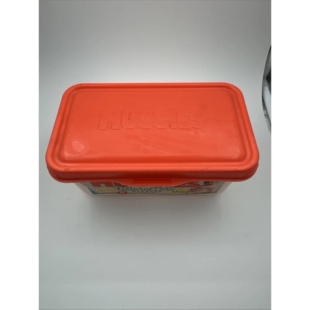 Vintage 1997 Huggies Natural Care Baby Wipes Empty Container No wipes